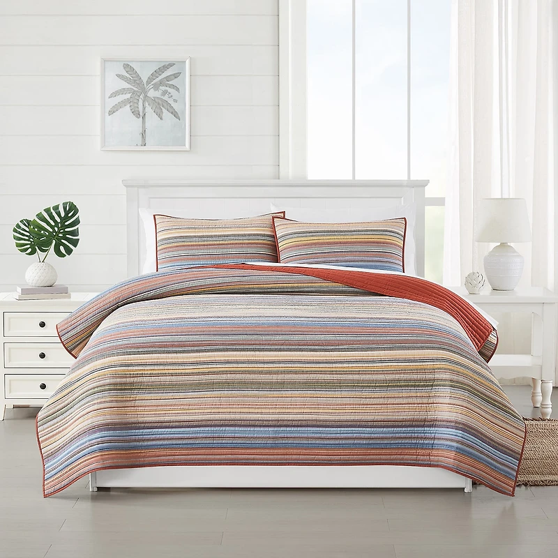 Oceanfront Resort Oceanfront Resort Naples Yarn Dye Stripe Quilt Set Quilt Set