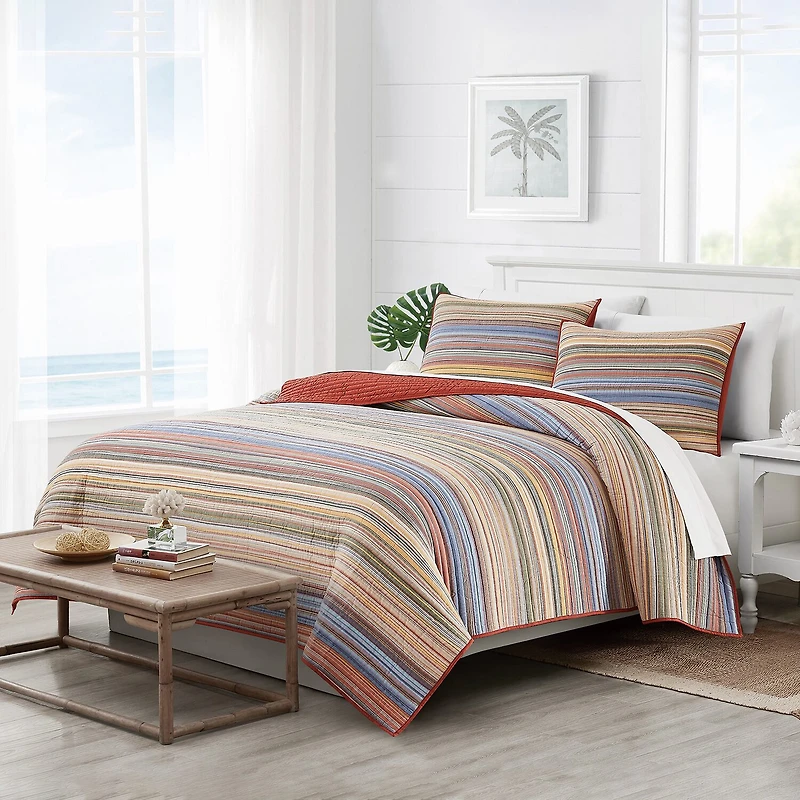 Oceanfront Resort Oceanfront Resort Naples Yarn Dye Stripe Quilt Set Quilt Set