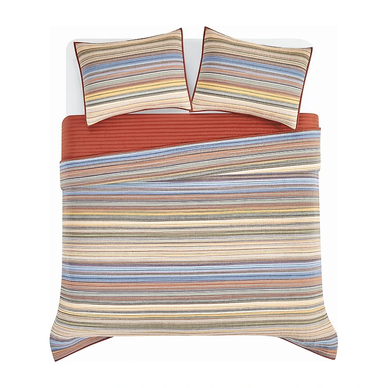 Oceanfront Resort Oceanfront Resort Naples Yarn Dye Stripe Quilt Set Quilt Set