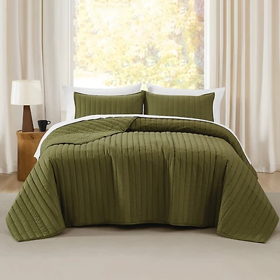 Brooklyn Loom Oversized Percale Quilt Set 3-pc.