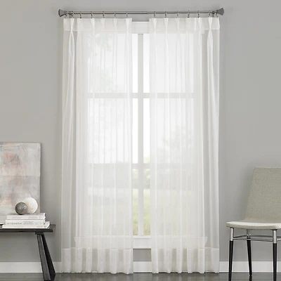 CHF Soho Pinch Pleat Sheer Single Curtain Panel