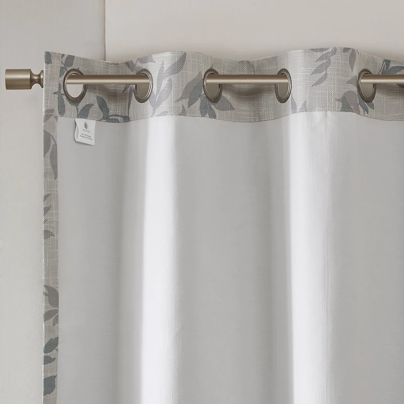 Madison Park April Leaf Grommet Top Energy Saving Blackout Single Curtain Panel
