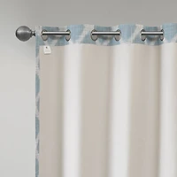 Madison Park Kagen Ikat Geo Grommet Top Blackout Single Curtain Panel