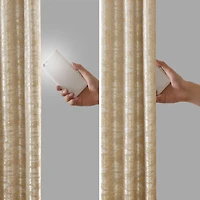 Madison Park Odessa Jacquard Rod Pocket Back Tab Energy Saving 100% Blackout Single Curtain Panel
