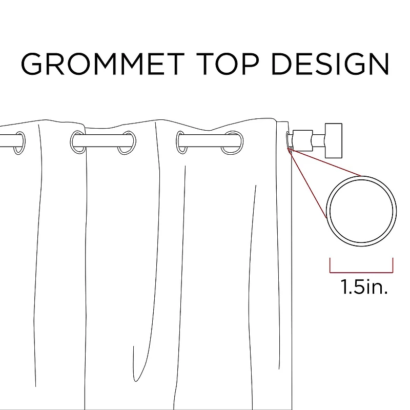 Intelligent Design Noctural Novelty Grommet Top Energy Saving Blackout Single Curtain Panel