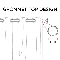 Intelligent Design Noctural Novelty Grommet Top Energy Saving Blackout Single Curtain Panel