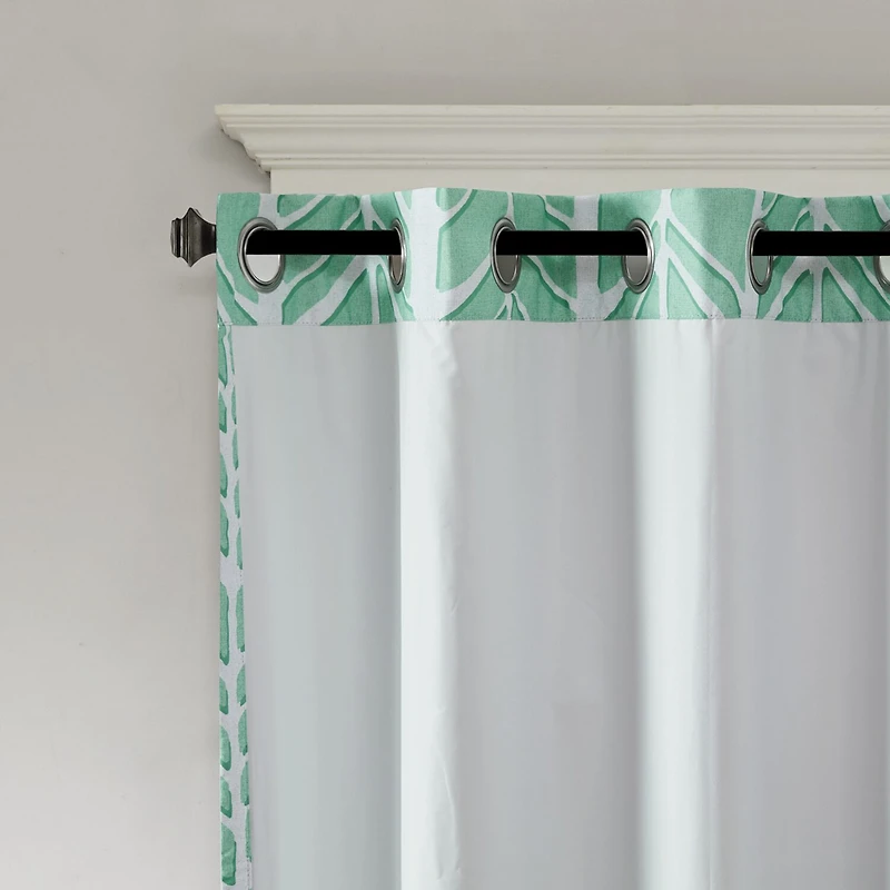 Intelligent Design Kennedy Geometric 50"W X 84"L Grommet Top 100% Blackout Single Curtain Panel