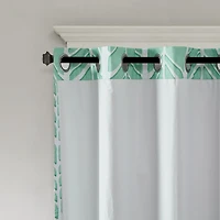 Intelligent Design Kennedy Geometric 50"W X 84"L Grommet Top 100% Blackout Single Curtain Panel
