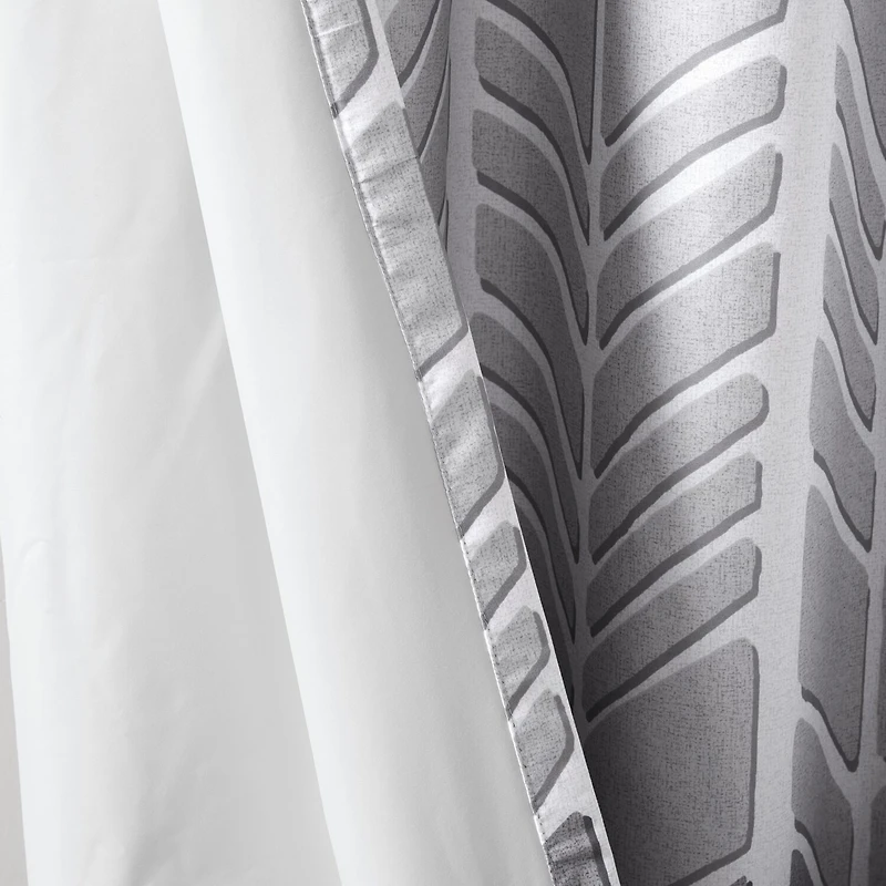 Intelligent Design Kennedy Geometric 50"W X 84"L Grommet Top 100% Blackout Single Curtain Panel
