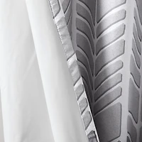 Intelligent Design Kennedy Geometric 50"W X 84"L Grommet Top 100% Blackout Single Curtain Panel