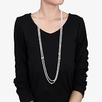 Womens White 100 Inch Strand Necklace