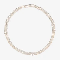 Womens White 100 Inch Strand Necklace