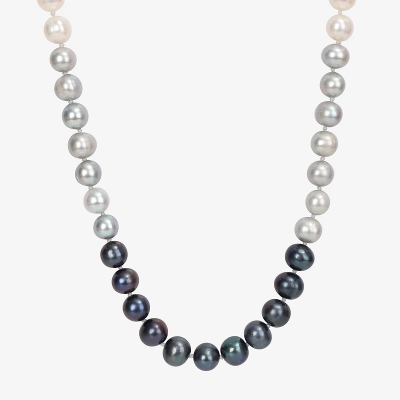Womens Multi Color Sterling Silver 18 Inch Strand Necklace