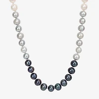 Womens Multi Color Sterling Silver 18 Inch Strand Necklace