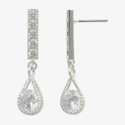 Mixit Womens Cubic Zirconia Hypoallergenic Drop Earrings