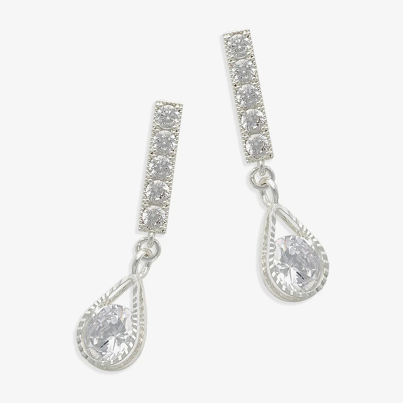 Mixit Womens Cubic Zirconia Hypoallergenic Drop Earrings