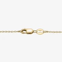 Womens White Cultured Freshwater Pearl 14K Gold Bow 18 Inch Pendant Necklace