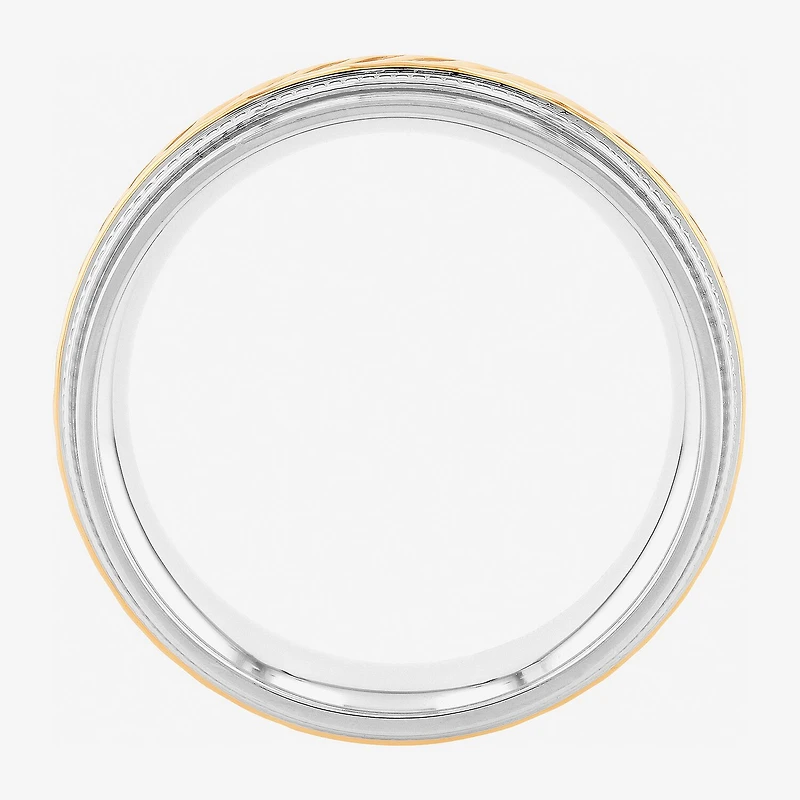 Mens 8mm Wedding Band Stainless Steel