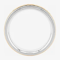 Mens 8mm Wedding Band Stainless Steel