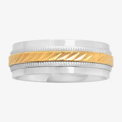 Mens 8mm Wedding Band Stainless Steel