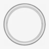 Mens Channel-Set Diamond Ring Stainless Steel
