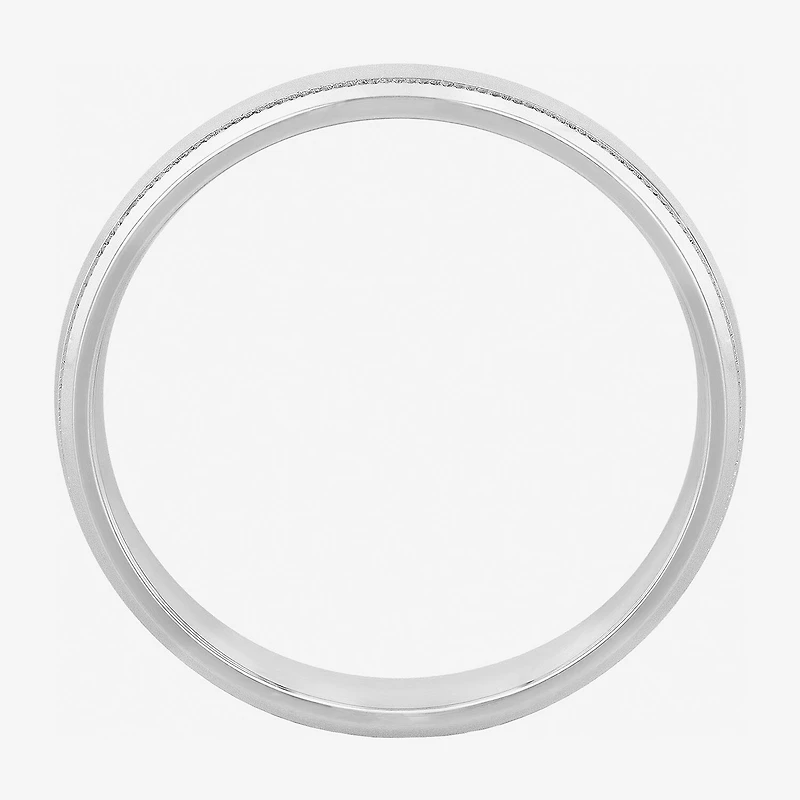 Womens 4mm Sterling Silver Wedding Band