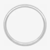 Womens 4mm Sterling Silver Wedding Band