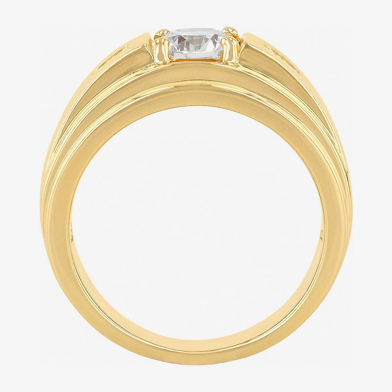 Mens Sterling Silver Cubic Zirconia Ring