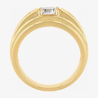 Mens Sterling Silver Cubic Zirconia Ring