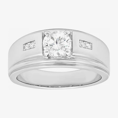 Mens Sterling Silver Cubic Zirconia Ring