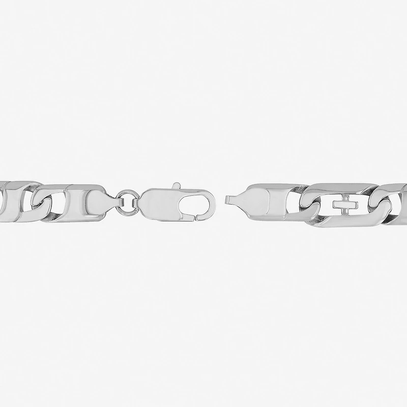 Mens Stainless Steel Cross Link Bracelet
