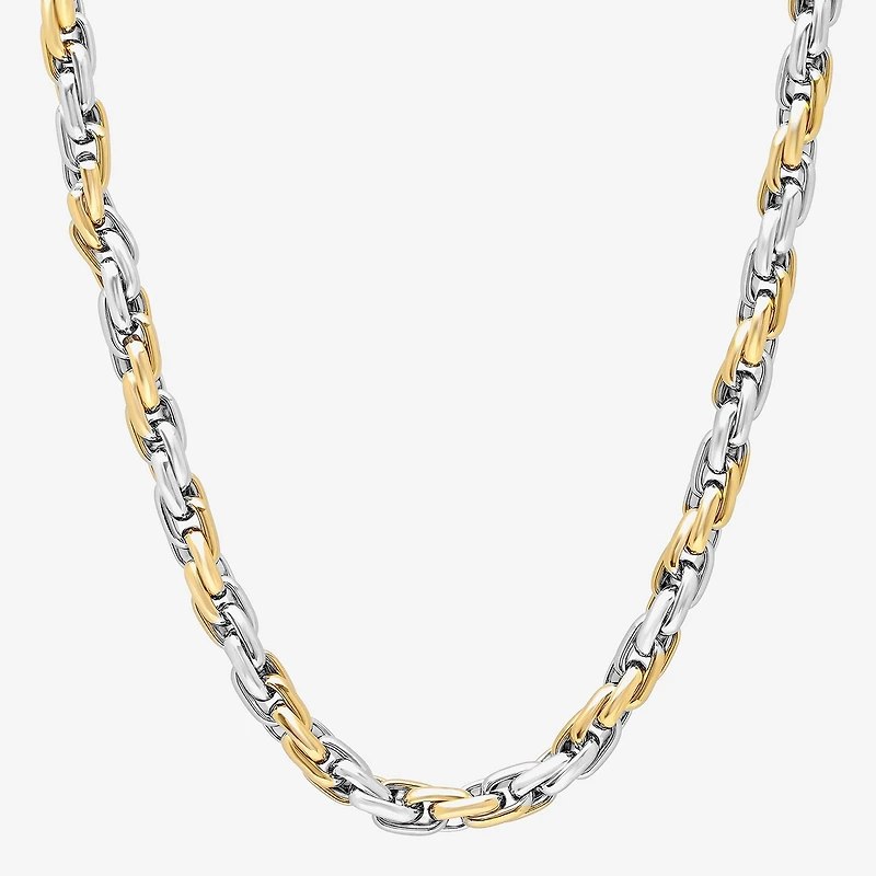 Mens Stainless Steel 24 Inch Link Chain Necklace