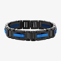 Mens Stainless Steel 8 1/2 Inch Solid Link Chain Bracelet