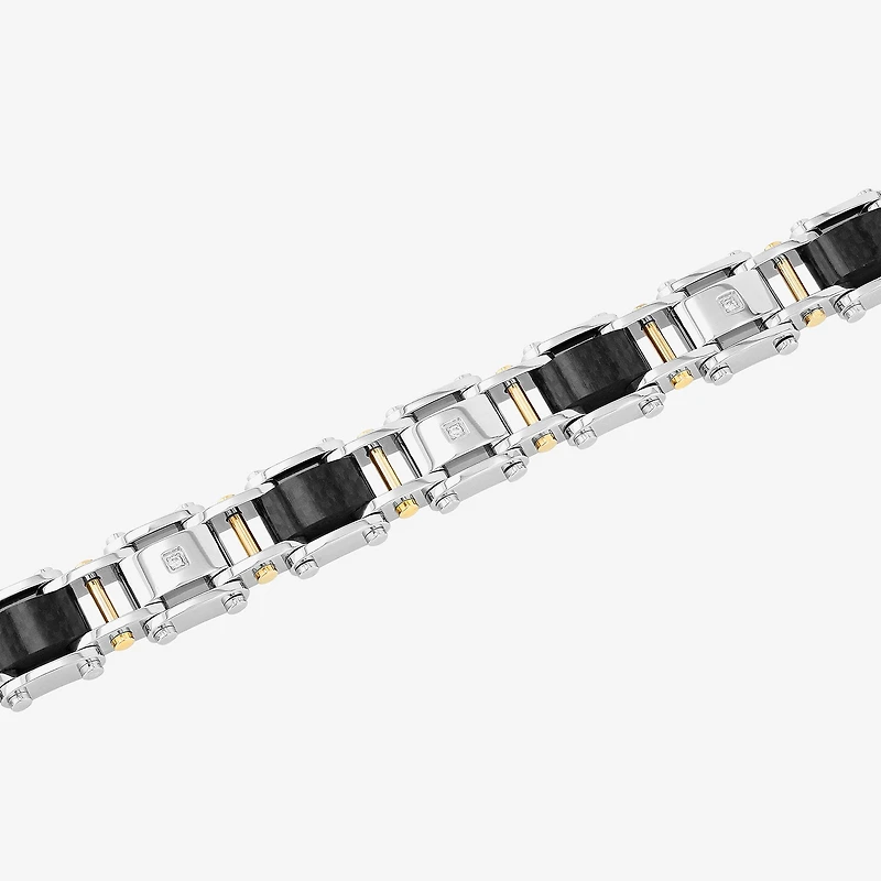 8 5/8 Inch Stainless Steel Solid Link Bracelet