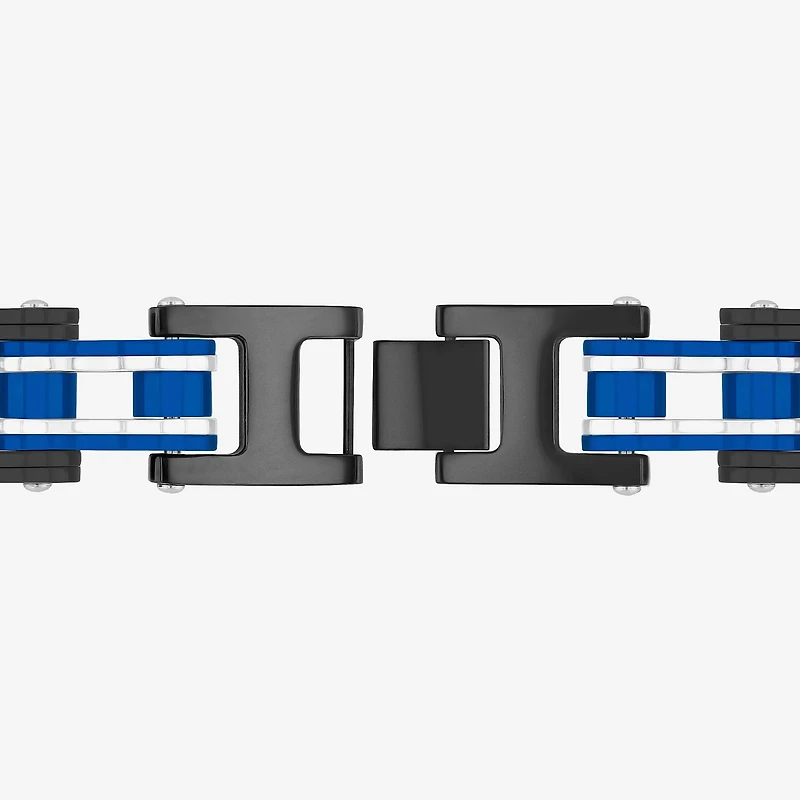 Mens Stainless Steel Solid 8 1/2 Inch Link Bracelet