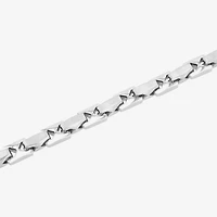 Mens Stainless Steel Solid Link Bracelet
