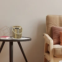 7.5'' Rustic Chic Cylinderical Rattan Decorative Candle Holder Lantern with Jute Handle