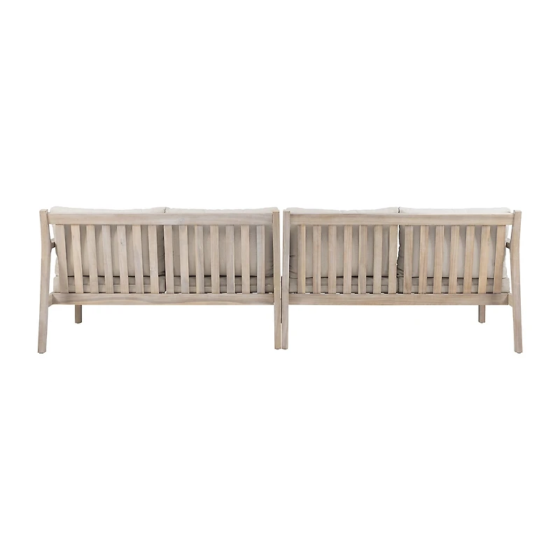 Linon 2-pc. Track-Arm Upholstered Loveseat