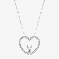 Grown Gorgeous (F, Vs2) Womens 1/2 CT. T.W. Lab White Diamond 14K Gold Heart 18 Inch Pendant Necklace