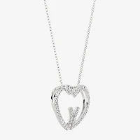 Grown Gorgeous (F, Vs2) Womens 1/2 CT. T.W. Lab White Diamond 14K Gold Heart 18 Inch Pendant Necklace