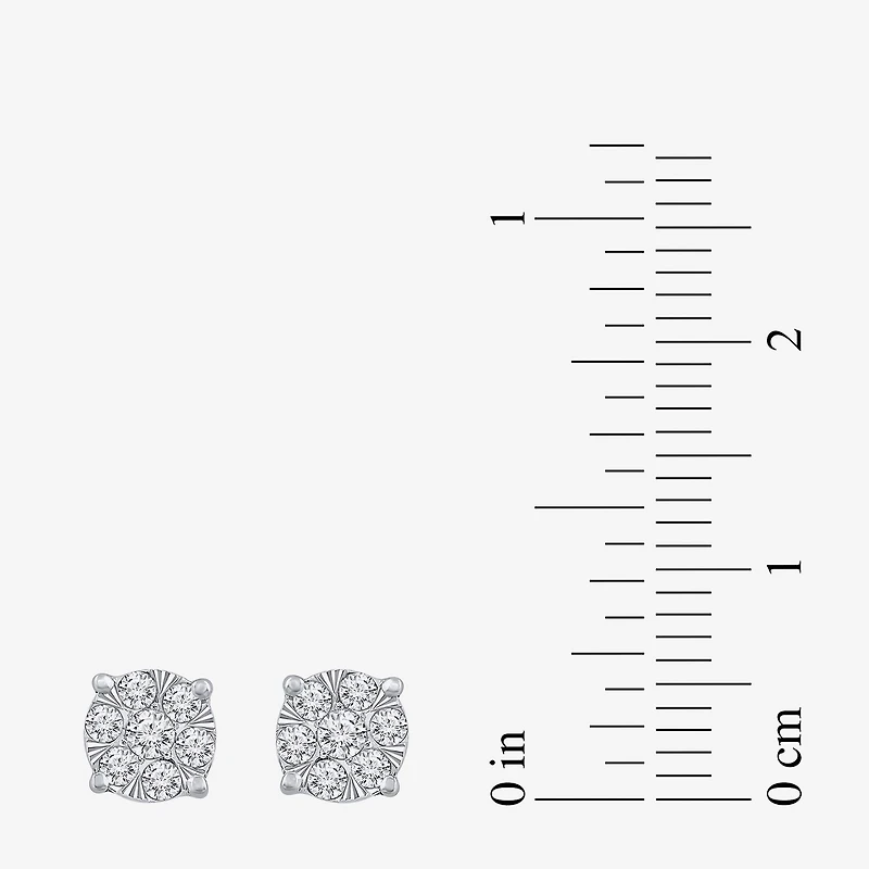 Diamond Blossom (G, Si2) 1/4 CT. T.W. Lab Grown White Diamond 10K Gold 5.5mm Stud Earrings