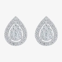 Diamond Blossom (G, Si2) 1/4 CT. T.W. Lab Grown White Diamond 10K Gold 10.1mm Pear Stud Earrings
