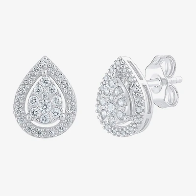Diamond Blossom (G, Si2) 1/4 CT. T.W. Lab Grown White Diamond 10K Gold 10.1mm Pear Stud Earrings