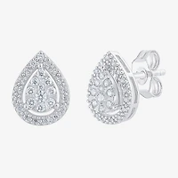Diamond Blossom (G, Si2) 1/4 CT. T.W. Lab Grown White Diamond 10K Gold 10.1mm Pear Stud Earrings