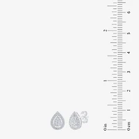 Diamond Blossom (G, Si2) 1/4 CT. T.W. Lab Grown White Diamond 10K Gold 10.1mm Pear Stud Earrings