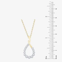 Floating Diamonds (F, Vs2) Womens 1 CT. T.W. Lab Grown White Diamond 14K Gold 18 Inch Pendant Necklace