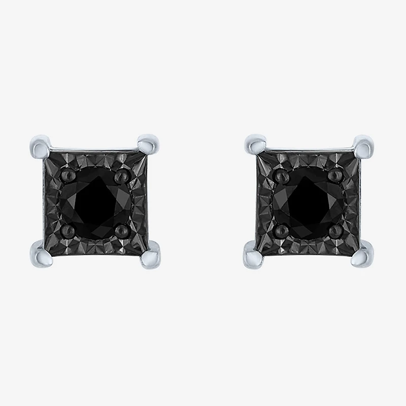 1/4 CT. T.W. Natural White Diamond Sterling Silver 7.2mm Stud Earrings
