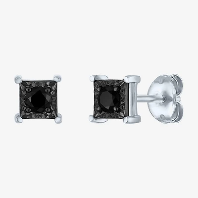 1/4 CT. T.W. Natural White Diamond Sterling Silver 7.2mm Stud Earrings
