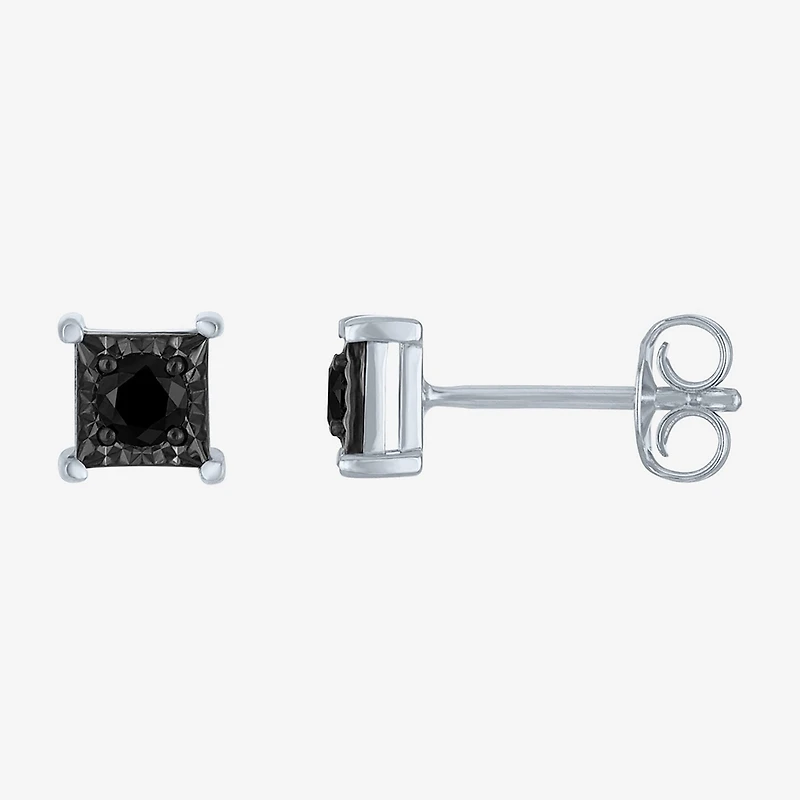 1/4 CT. T.W. Natural White Diamond Sterling Silver 7.2mm Stud Earrings
