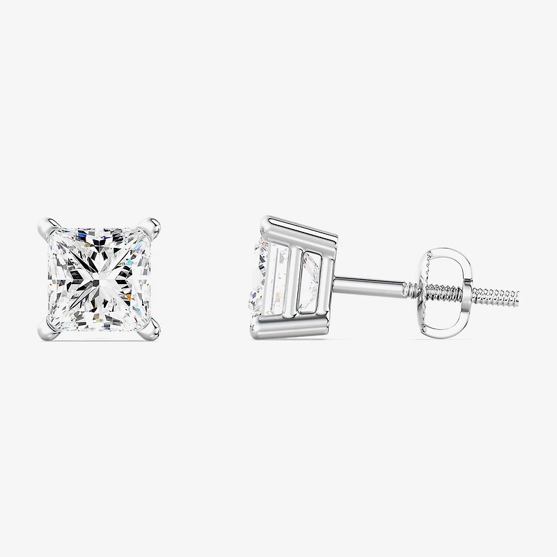 1 3/8 CT. T.W. Lab-Grown (G / Si1-Si2) Diamond Princess-cut Stud Earrings 10K or 14K Gold